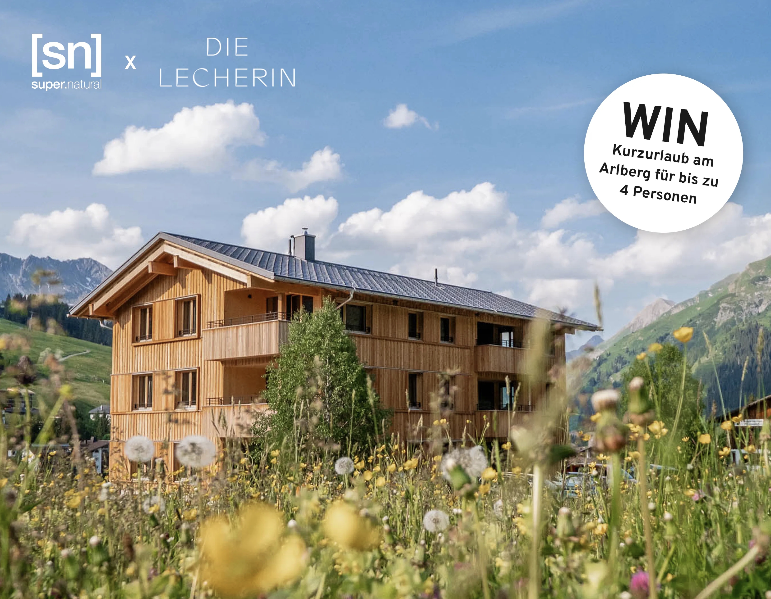 Super Natural Europe - 3 Übernachtungen für bis zu 4 Personen in einer exklusiven Suite in Der Lecherin AT + Exklusive super.natural Outfits für alle Gewinner