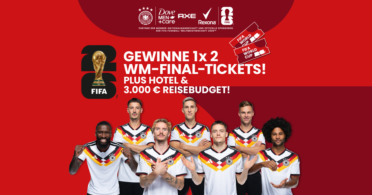 Unilever - 2 Tickets für das Finale der FIFA Fußball-Weltmeisterschaft 2026™ in New York – inklusive einer 4-Nächte-Unterkunft in einem 4-Sterne-Hotel vom 16. bis 20.07.2026 und einem Booking.com Reisegutschein im Wert von 3.000 €