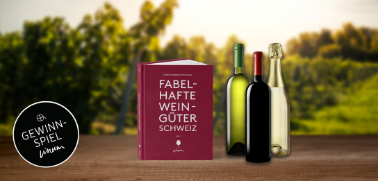 VINUM - 1 von 2 Sets mit je einem Exemplar des Buches «Fabelhafte Weingüter Schweiz» sowie 3 ausgewählten Schweizer Weinen