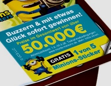 Zott - 1x Reise nach Hollywood, 5x Vespa Primavera im Monte Look, 200x 2 25-€ Kinogutscheine, 300x Minions Storage Heads