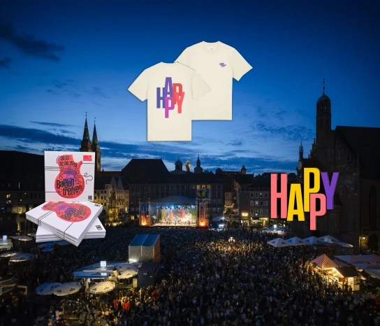 Airport Nürnberg - 5x1 Fanpaket zum Bardentreffen in Nürnberg mit einem T-Shirt, Ansteckpin und Programmheft 2026 (Abholung)