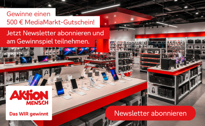 Aktion Mensch: Gewinne einen 500 € MediaMarkt-Gutschein
