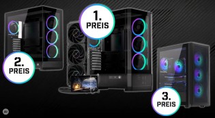 Alternate - 1 x Tower-Gehäuse "Aquarius 8000 Corona" von ENDORFY + Wasserkühlung "HydroArc 360" von Krux | 1 x Tower-Gehäuse "Fishtank 6000 Corona" von ENDORFY | 1 x Tower-Gehäuse "Ventum 400 ARGB" von ENDORFY