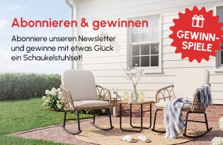 Aosom - Rattan-Schaukelstuhl-Set
