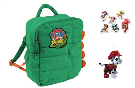 Beyond Pixels - 2 x ein Paw Patrol Fan-Set: 2 x Radiergummi-Set 2 x Anhänger Marshall 2 x Paw Patrol: Der Dino Film Rucksack
