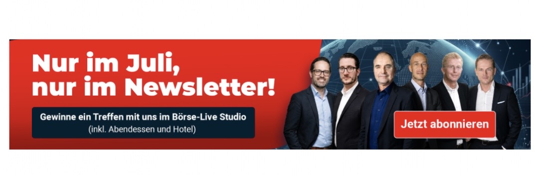 Börse.live - Ein exklusiver Besuch im Börse Live Studio (Nassauer Straße 36 61440 Oberursel) inklusive persönlichem Treffen mit Börse Live Experten. Der Gewinn umfasst außerdem ein gemeinsames Abendessen sowie eine Übernachtung