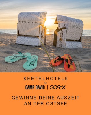 CAMP DAVID - Reisekoffer mit Reisegutschein: 2 Übernachtungen für 2 Personen in einem Seetel Hotel, inkl. Frühstücksbuffet