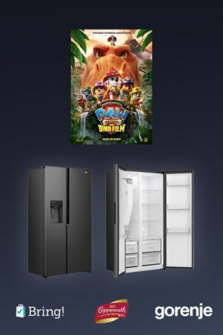 cinestar - 5 x einen Kühlschrank von gorenje mit Eis- und Wasserspender