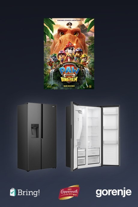 cinestar - 5 x einen Kühlschrank von gorenje mit Eis- und Wasserspender