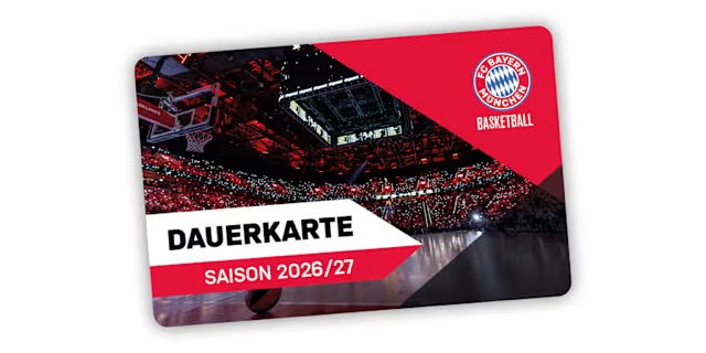 FC Bayern Basketball - FC Bayern Basketball: Rückerstattung für Dauerkarte Saison 2026/27, VIP Vorteile (Produktkauf)