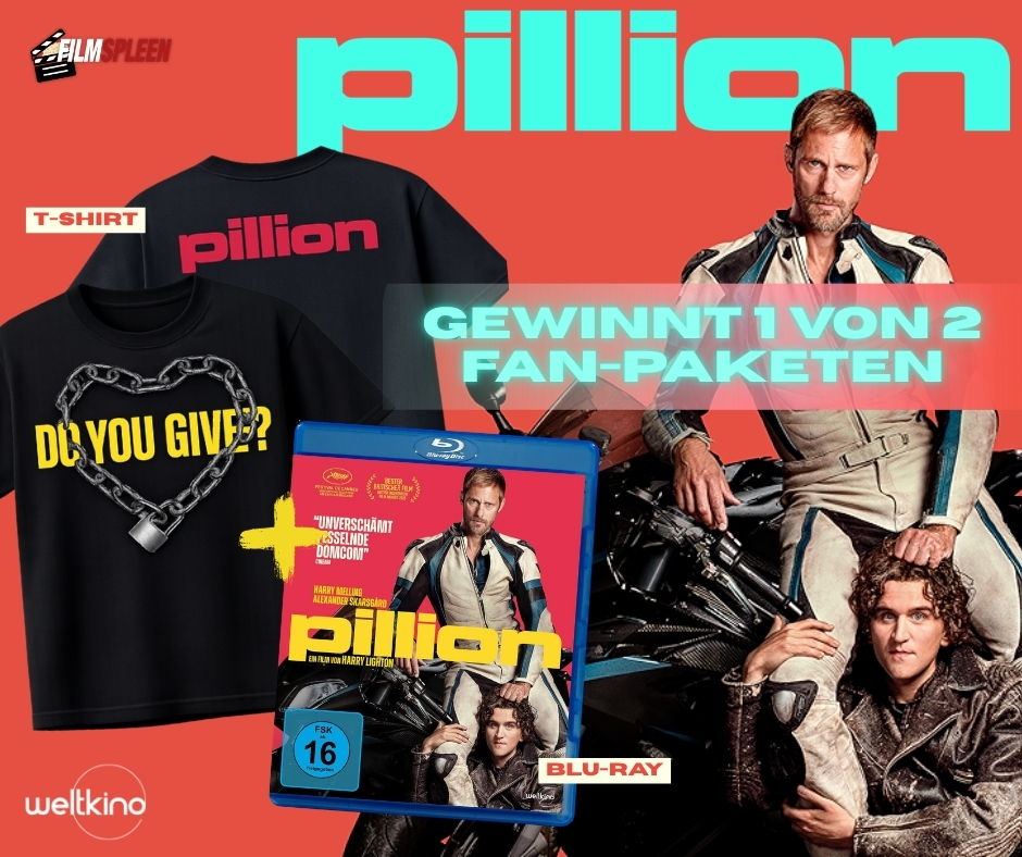 filmspleen - 1 von 2 Fan-Paketen bestehend aus je einer Blu-ray und einem T-Shirt (Gr. L) zum Film PILLION