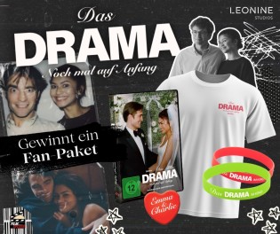 filmspleen - Ein Fan-Paket bestehend aus DVD, einem T-Shirt, einem Pin und 2 Armbändern zum Film DAS DRAMA – NOCH MAL AUF ANFANG