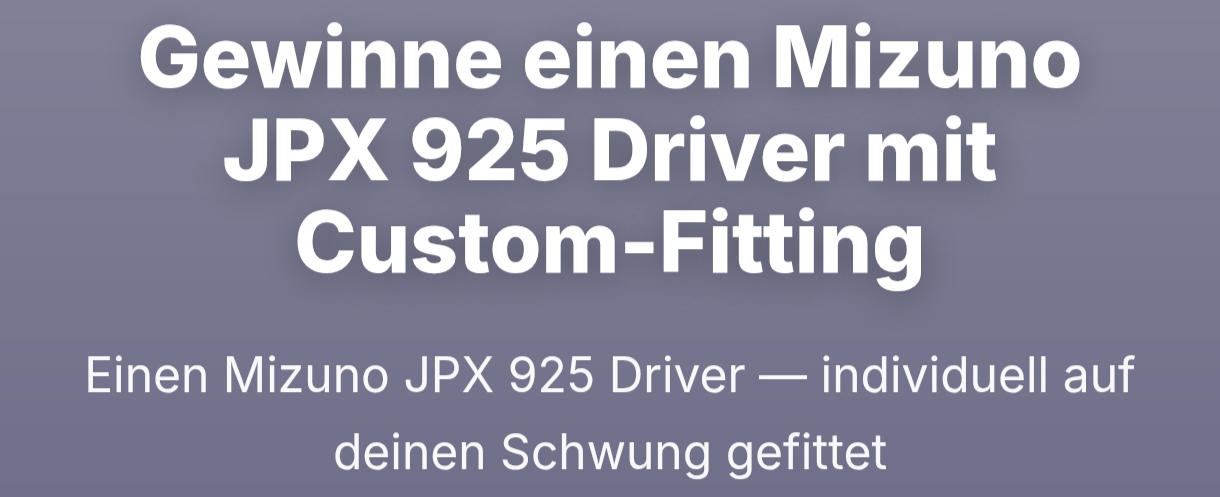 Golf Post - 1x Mizuno JPX 925 Driver im Wert von über 500 € inklusive eines professionellen Custom-Fittings in einem Mizuno Performance Centre