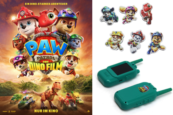 Häfft - Drei Paw-Patrol-Sets, jeweils bestehend aus Walkie Talkie und Eraser Set