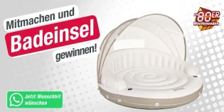 Hitradio RTL Sachsen - eine aufblasbare Badeinsel für Pool, See, Urlaub (Intex 58292EU - Aufblasbare Lounge, Liegeinsel Canopy Island)