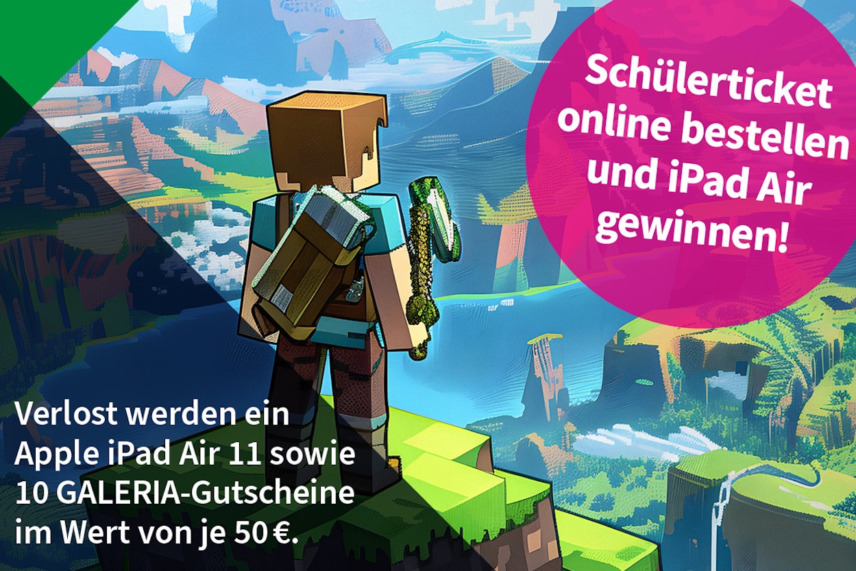 Kasseler Verkehrs-Gesellschaft - 1 Apple iPad Air 11 M4 Wi-Fi 128GB (spacegrau) inklusive Apple Pencil Pro, 10x1 Galeria-Gutschein im Wert von je 50 Euro