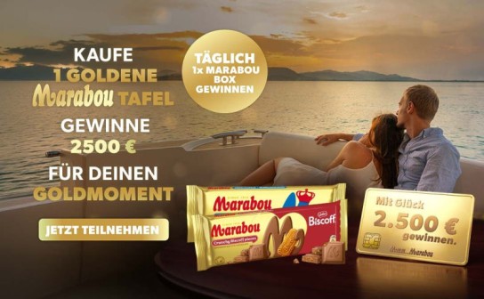 Marabou: Gewinne 2.500 € für einen persönlichen Goldmoment