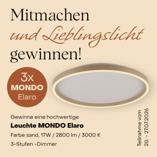 Mondo Möbel - 3 Deckenleuchten MONDO Elaro in Farbe sand