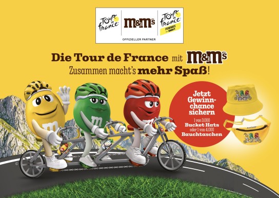 M&Ms- 3.000x gebrandete Bucket-Hats, 4.000x gebrandete Bauchtaschen
