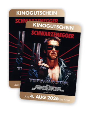 MyKinoTrailer - 2 Kinofreikarten und 2 Plakate zum 4K Kinoerlebnis vom Sci-Fi Klassiker Terminator
