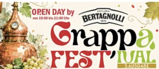 Myspirits.eu - 3 Festival-Paketen für je 2 Personen. Erleben Sie das Bertagnolli Grappa Festival am 10. Oktober 2026 in Mezzocorona im Trentino