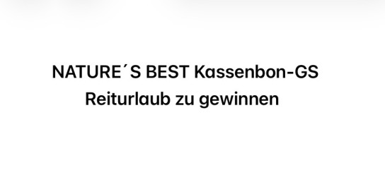 naturesbest-pferd.de - 1 x Reiturlaub am Meer / 1 x NATURE´S BEST Starterset inklusive eines Futtergutschein / 1 x Futterpaket von NATURE´S BEST