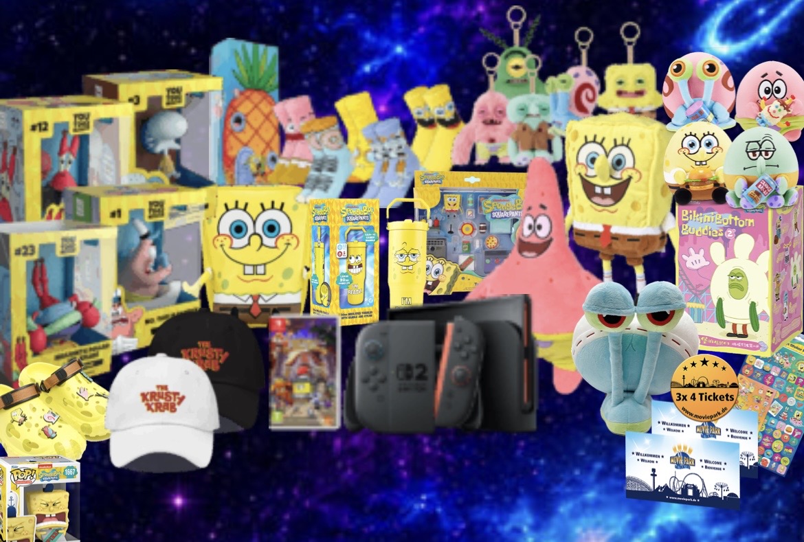 Nickelodeon - viele Spongebob Gewinne, Nintendo Switch 2, Movieparktickets uvm.