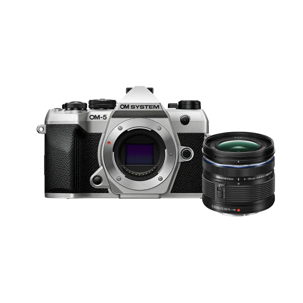 OM System - OM SYSTEM OM-5 Mark II Silber + 9–18 mm F4.0–5.6 II Objektiv-Kit