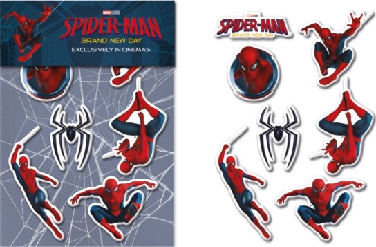 OutNow - 2 prall gefüllte Goodiebags mit Stickern, Pins und Kinotickets für Spiderman