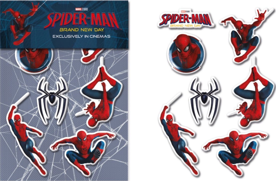 OutNow - 2 prall gefüllte Goodiebags mit Stickern, Pins und Kinotickets für Spiderman