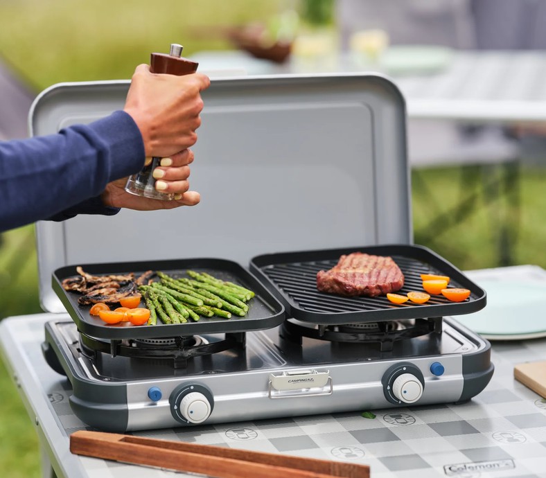 PaulCamper - 2x Outdoor-Herd Campingaz Camping Kitchen 2 Grill & Go CV