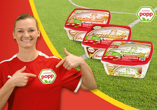 Popp Feinkost - 100x1 100 Sport Set im Wert von über 200€ - Sporttasche, Trinkflasche, Duschtuch, Fußball, Faszienrolle, Gymnastikband und Brotdose - veredelt mit dem Popp Feinkost Logo