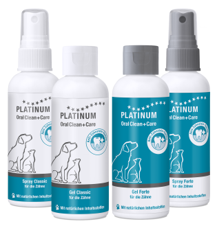 PRINZ - 3 OralClean+Care-Pflegepakete, jeweils bestehend aus Spray und Gel für Hunde und Katzen