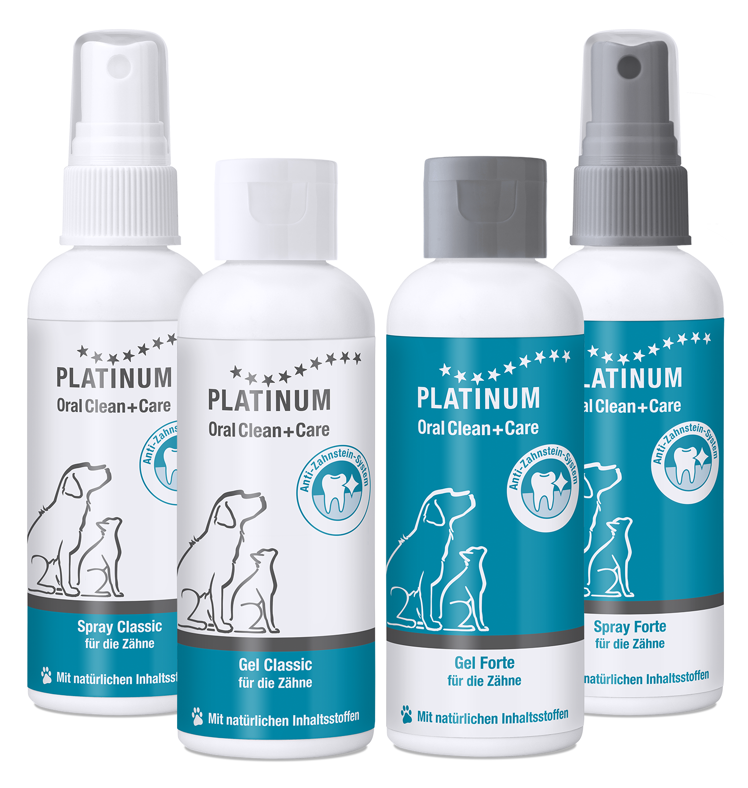 PRINZ - 3 OralClean+Care-Pflegepakete, jeweils bestehend aus Spray und Gel für Hunde und Katzen