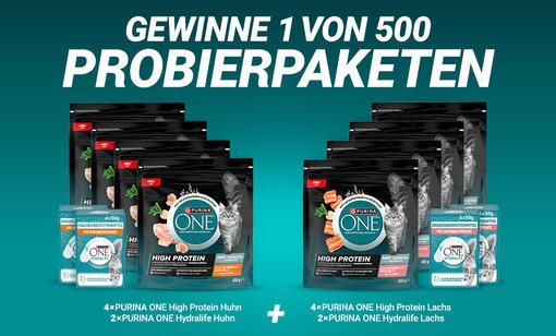 Purina - 500 PURINA ONE HIGH PROTEIN Probierpakete