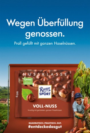 Ritter Sport - 1 von insgesamt 30 Paketen mit 10 Tafeln Ritter Sport