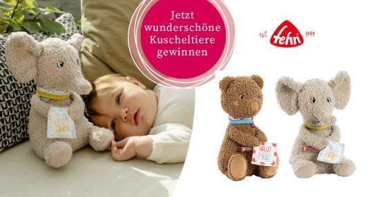 schwanger - 2 x 2 Kuscheltiere aus der neuen FredErik „Hello Little One“ Kollektion von Fehn