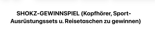 SHOKZ - 1 x Set OpenDots One (Kopfhörer); 3 x 1 Sport-Ausrüstungsset; 5 x 1 Reisetasche