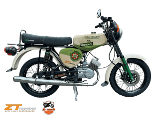 Sternquell - eine Simson S 51, 10 x 1 Kasten Sternquell Festbier
