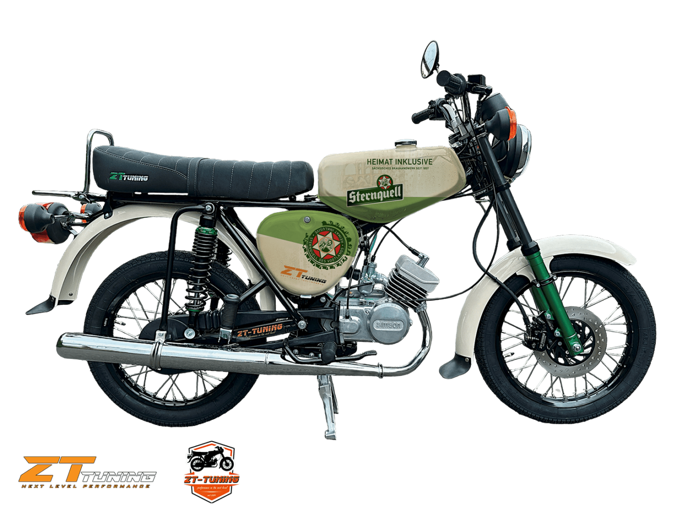 Sternquell - eine Simson S 51, 10 x 1 Kasten Sternquell Festbier