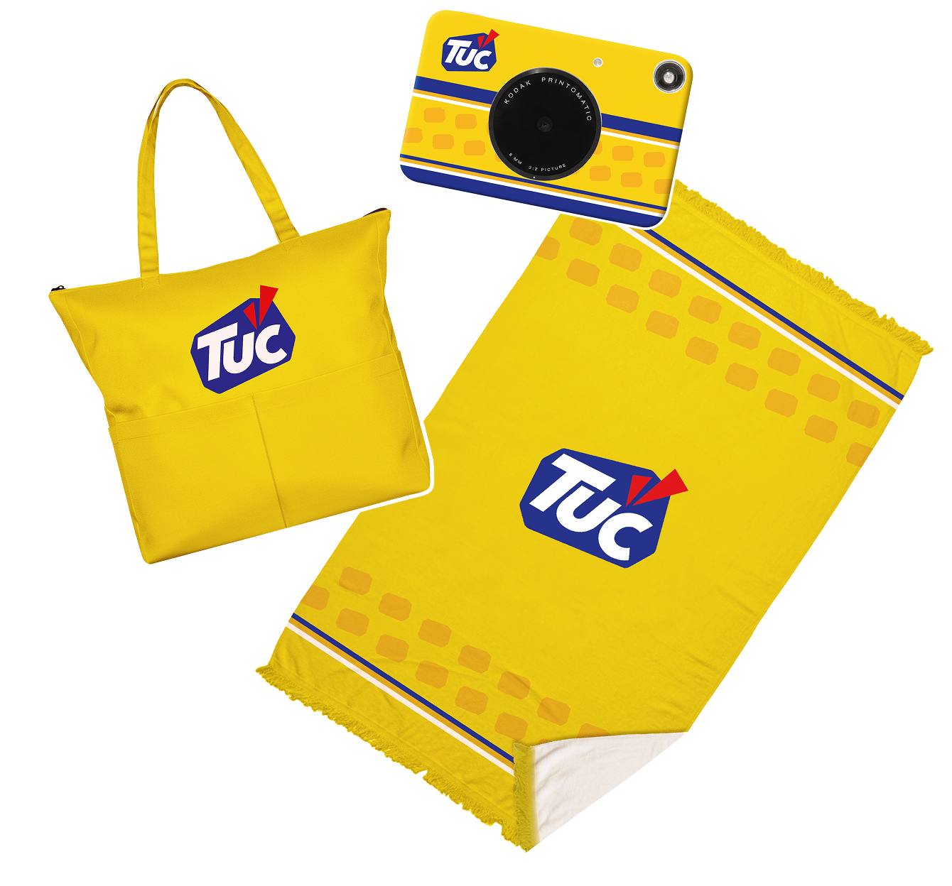 TUC - 111 Sommer-Sets bestehend aus 1 Kodak Printomatic, 1 TUC-Strandtasche, 1 TUC-Strandhandtuch