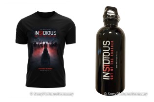 urbanite - Fanpakete zu „INSIDIOUS: OUT OF THE FURTHER“ bestehend aus 2 Kinotickets, einem T-Shirt und einer Trinkflasche