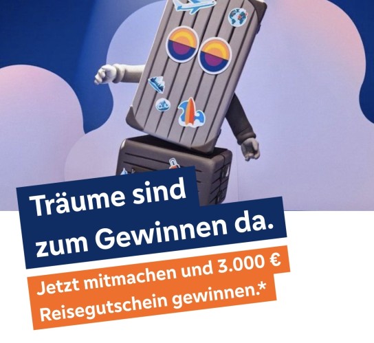 Volksbanken Raiffeisenbanken - 5 x 3.000 € Reisegutschein