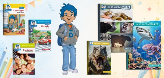 Wochenspiegel - Benny Blu Bücher Titel: Lerntipps, Verkehr, Grundschule und Benny Blu Hausaufgabenhefte als Set in Variationen