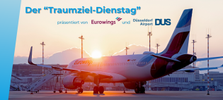 Antenne Düsseldorf - einen 200-€-Fluggutschein von Eurowings + einen Gutschein für 2 Personen für die DUS Rhein Lounge am Flughafen Düsseldorf