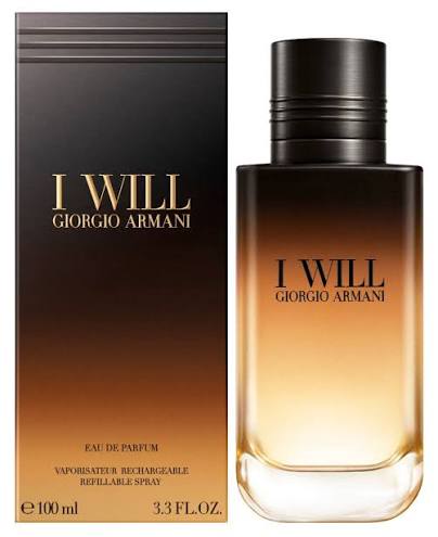 Armani Beauty - exklusive Luxus-Gratisprobe zu 2 ml des neuen Armani I WILL Herrenduft