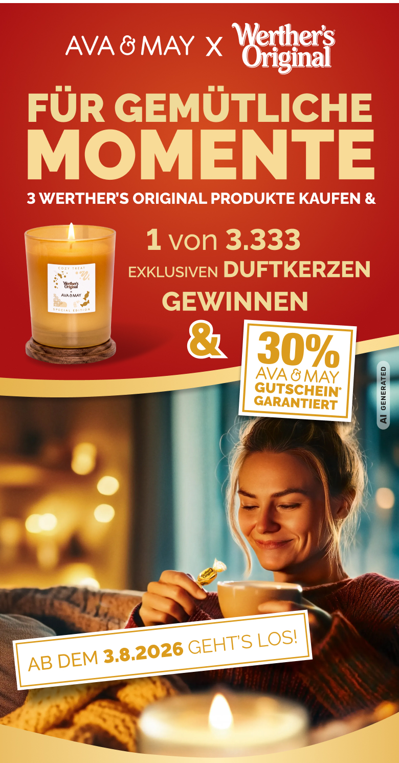 AVA & MAY - 3.333 exklusive Werther’s Original x Ava&May Duftkerzen