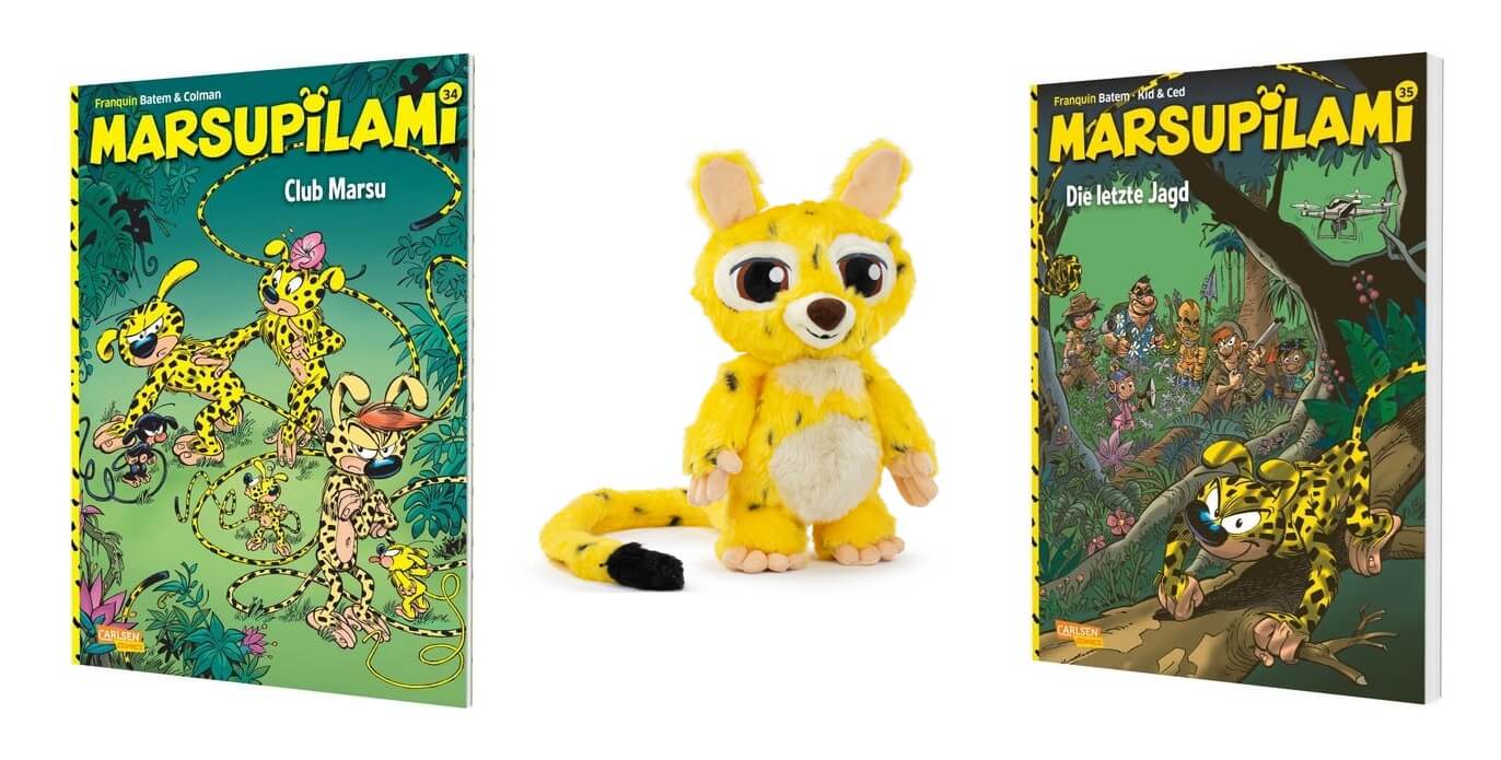 Beyond Pixels - 2 x 2 Kinogutscheine, 2 x Marsupilami Plüschtiere, 2 x Marsupilami Comic #34, 2 x Masupilami Comic #35