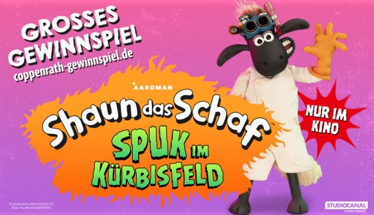 Coppenrath & Wiese - 2 x 4 Premiereeinladungen  25 x Überraschungspakete mit je 2 Kinotickets, Shaun das Schaf – Merch und leckeren Keksen von Coppenrath Feingebäck  25 x 2 Kinotickets
