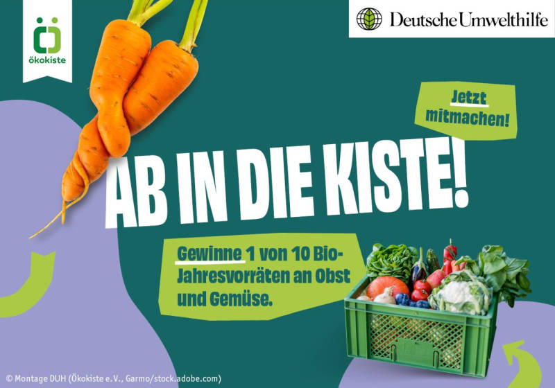 Deutsche Umwelthilfe: Gewinne 1 von 10 Bio-Jahresvorräten an Obst und Gemüse